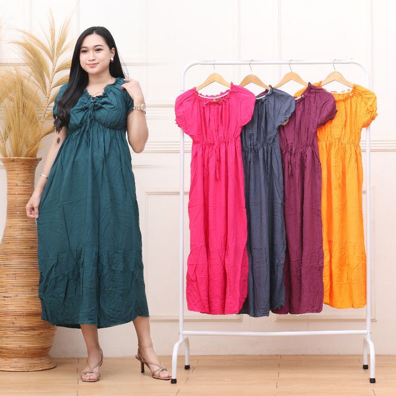 DASTER KERUT DADA POLOS / DASTER SERUT DADA WANITA POLOS