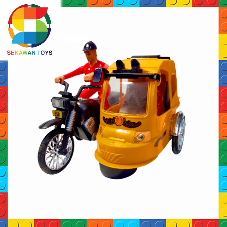 Sekawantoys Mainan Anak Becak Motor Indonesia Lampu dan Musik TERMURAH!!! 858B