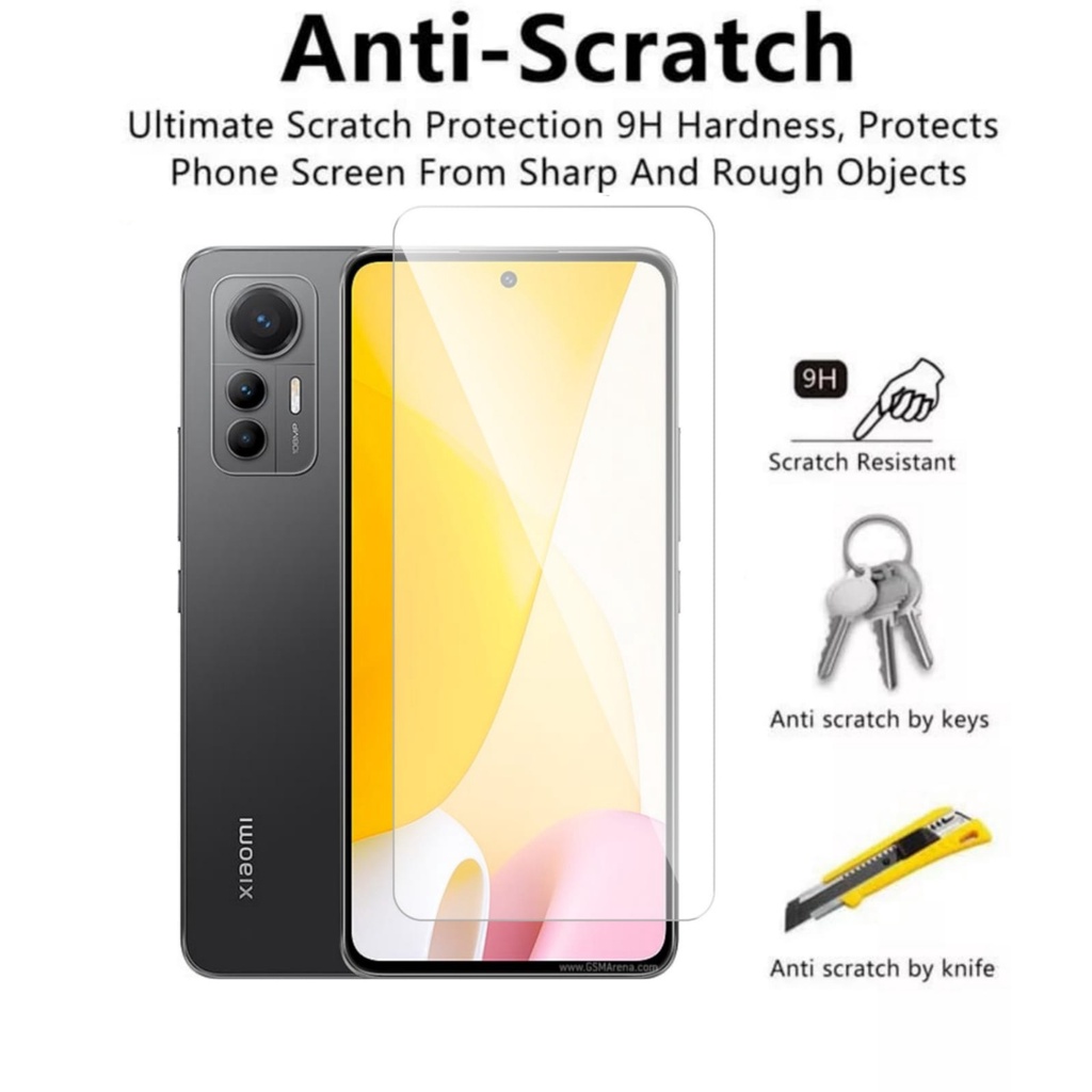 New Promo Paket 3 IN 1 Anti Gores Xiaomi 12 Lite Free TG Camera &amp; Garskin Carbon Premium Handphone