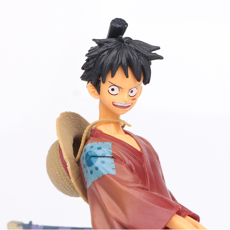 Action Figure Model Anime One Piece Wano Country Luffy Sanji Zoro Usopp Nami Ukuran 16cm Untuk Dekorasi