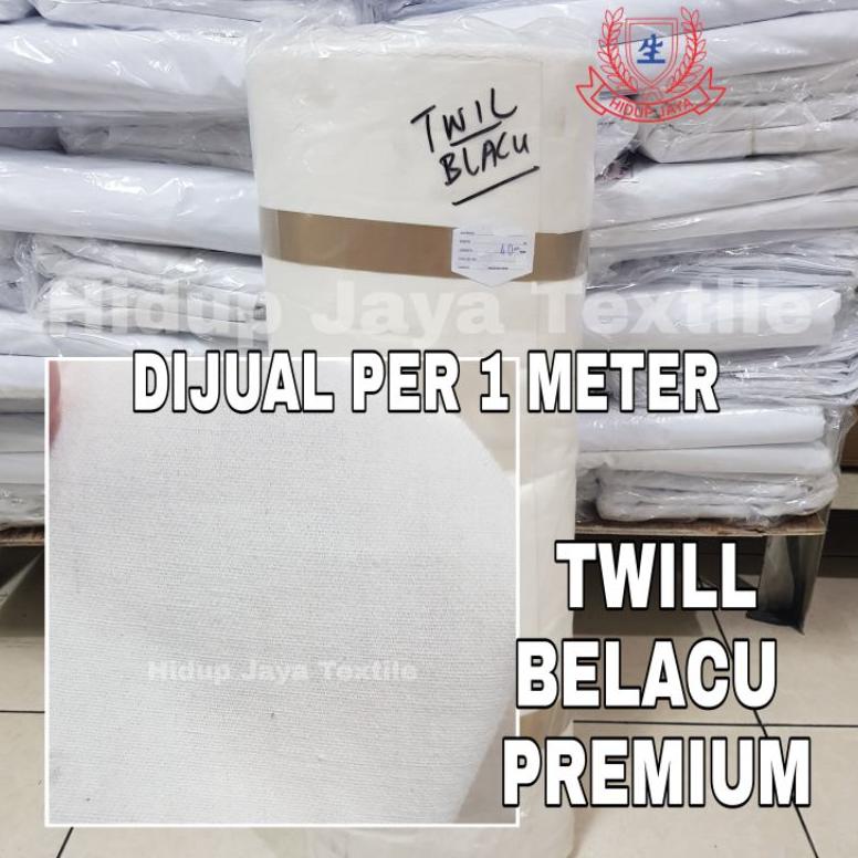 Kain Belacu Twill Premium Lebar 150 Cm Tebal Totebag Blacu Twill Katun Per Meter