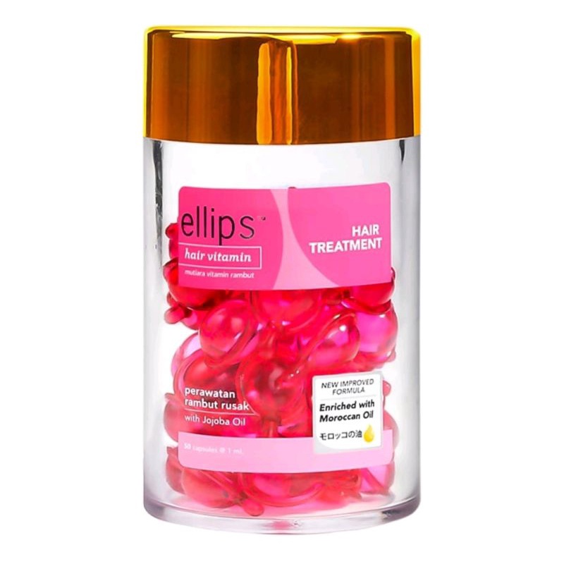 ELLIPS Hair Vitamin Rambut /Hair Vitamin Pro Kreatin Complex (Isi 50) BOTOL