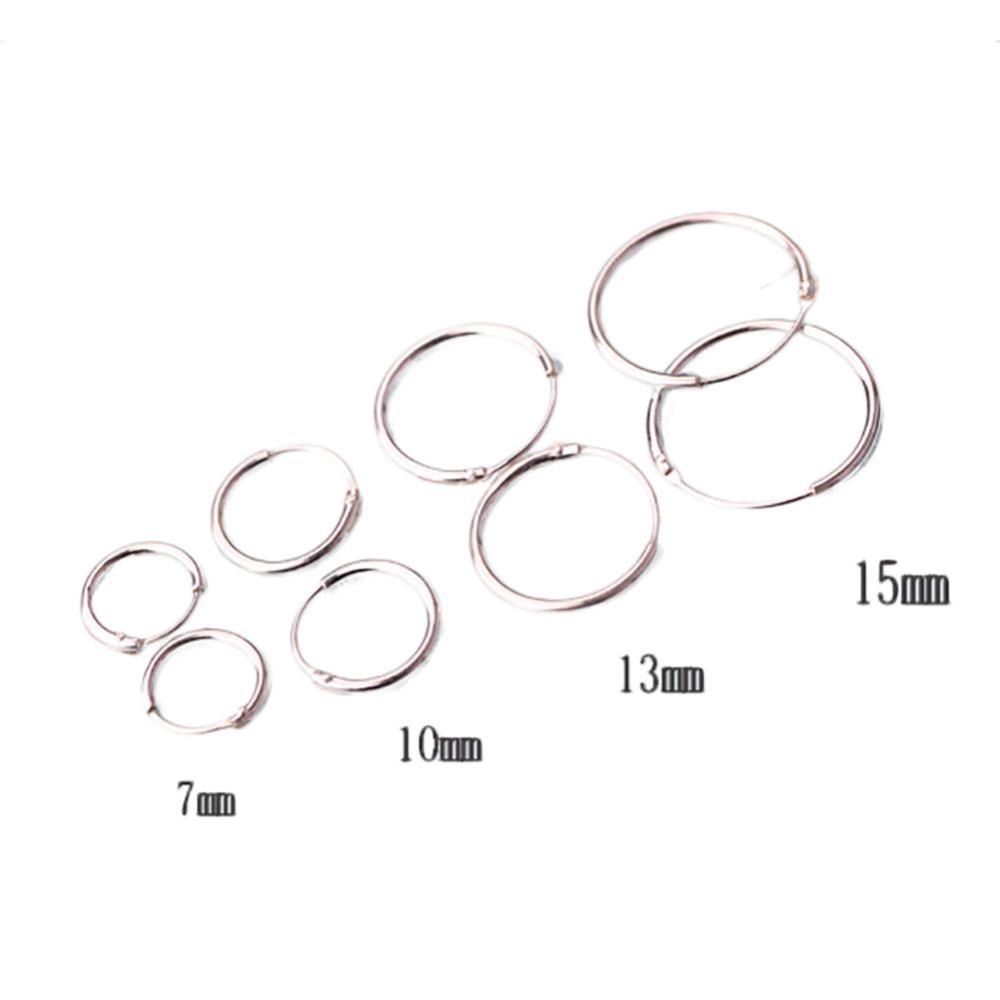 Timekey Anting Bulat Sterling Silver 925 Anti Alergi Untuk Pria / Wanita A6K7