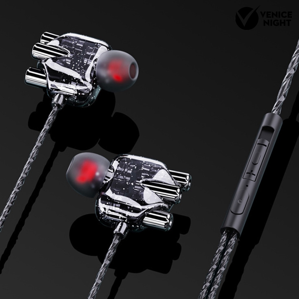 (VNEP) (Berkabel) Earphone In Ear Desain Ergonomis Dengan Mic