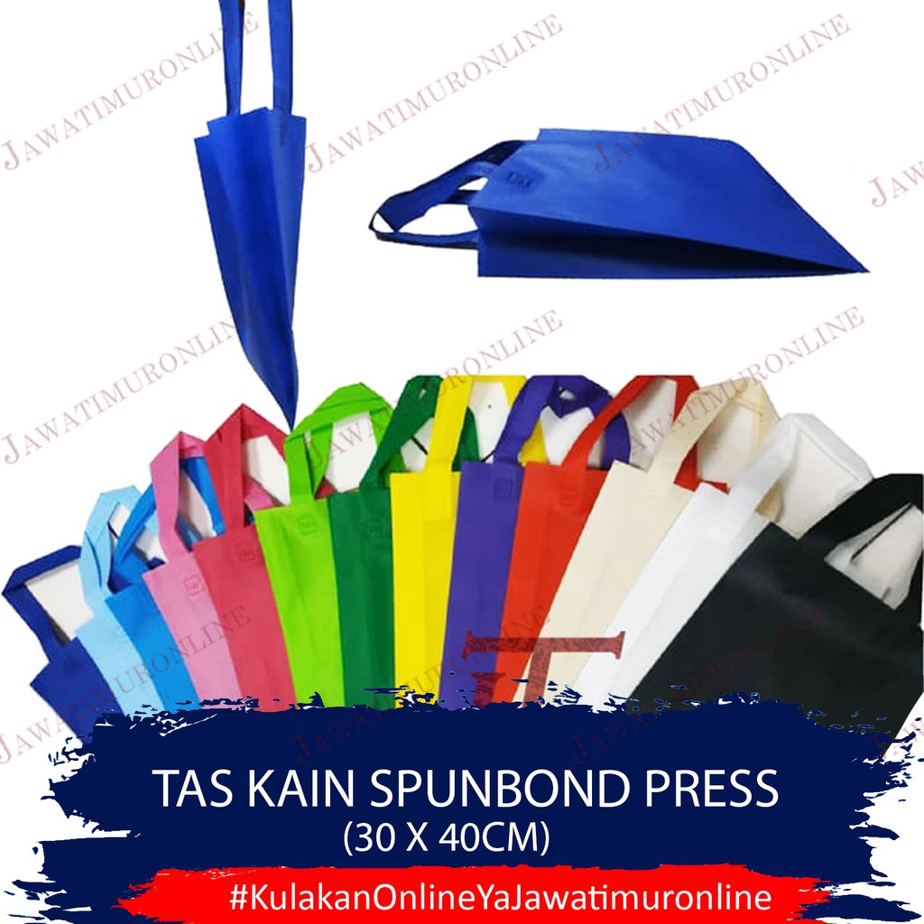 Tas Spunbond 30 x 40 Goodie Bag Handle Lipat Samping Tas Kain Spunbond