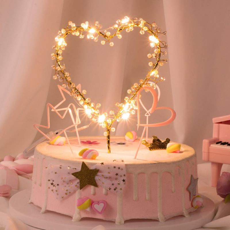 Topper cake princess kue ultah birthday ulang tahun anniversary pearl mutiara love hati heart gold