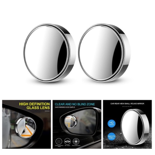 1 Pasang Kaca Spion Cembung Blind Spot Mobil Rotasi 360 Derajat Adjustable