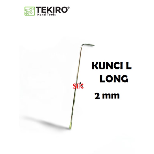 TEKIRO Kunci L Panjang 2 mm Hex Key Long 2mm Satuan Eceran