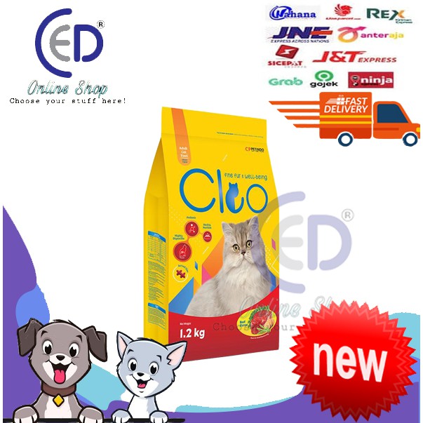 MAKANAN KUCING CLEO ADULT BEEF 1.2KG