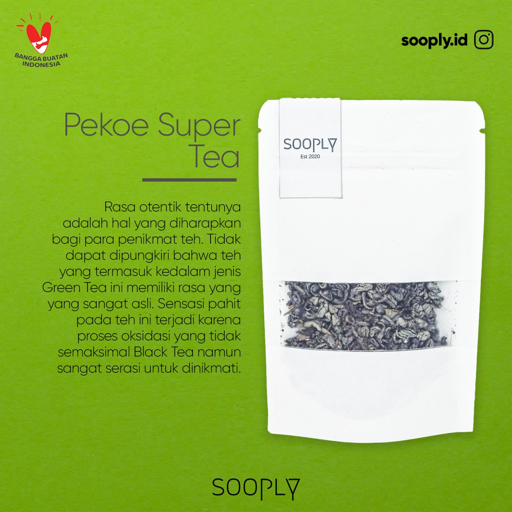 

Pekoe Super 100gr | Teh Pekoe Super Asli By Sooply.id