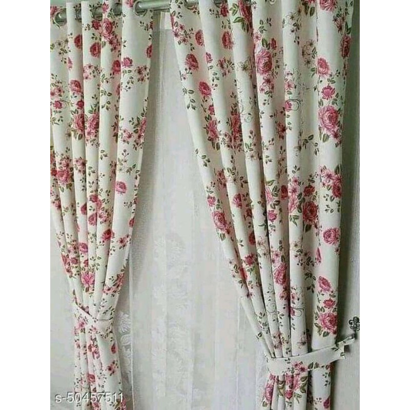 GORDEN MOTIF BUNGA SAKURA BAHAN BLACKOUT IMPORT