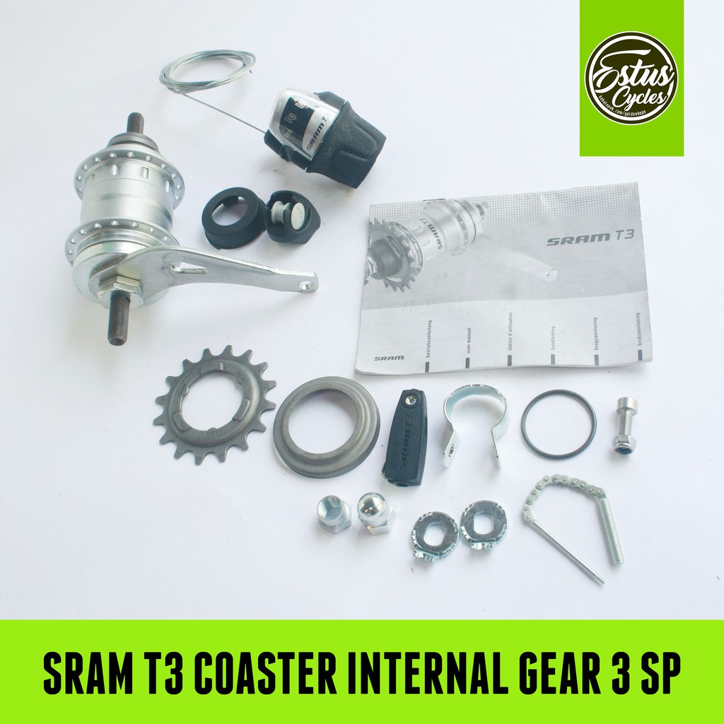 Sram T3 Internal  Gear  3 Speed Coaster Brake Tromol 