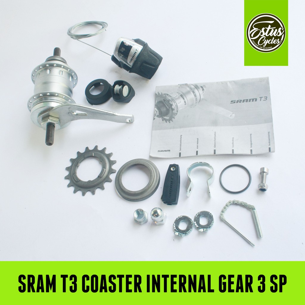 Sram T3 Internal Gear  3 Speed Coaster Brake Tromol 