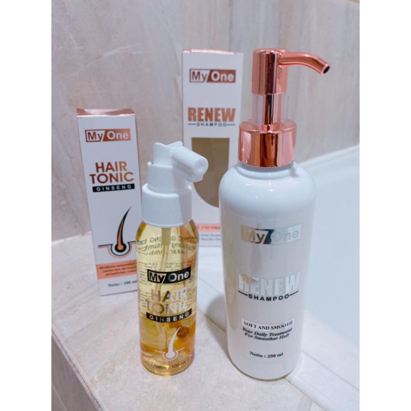 MyOne Renew Shampoo dan MyOne Hair Tonic Ginseng
