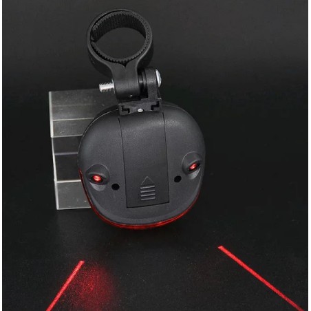 Lampu LED laser merah belakang sepeda gunung TAFFLED Bicycle strobe laser tail light