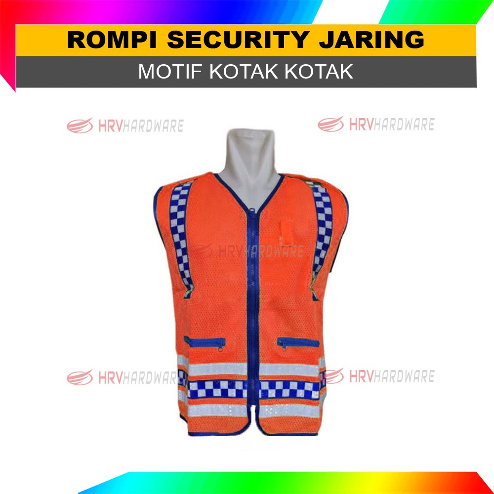 ROMPI JARING SECURITY SATPAM PARKIR MOTIF KOTAK KOTAK