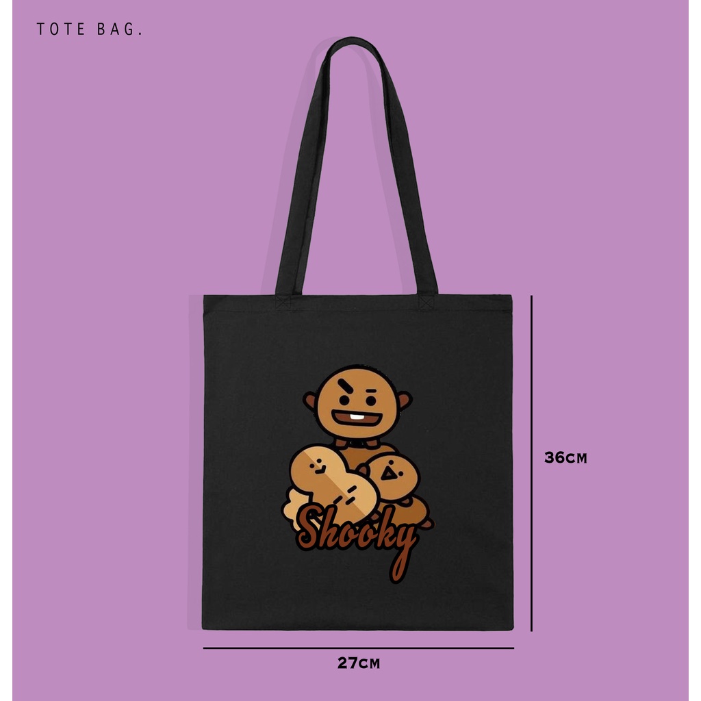 TOTE BAG KARAKTER KPOP BT21 / KANVAS / BEST SELLER / KPOP / TAS WANITA SANTAI