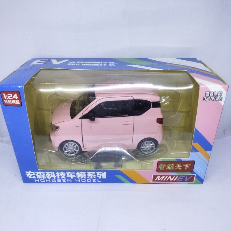 diecast miniatur mobil Wuling miniev 1:24