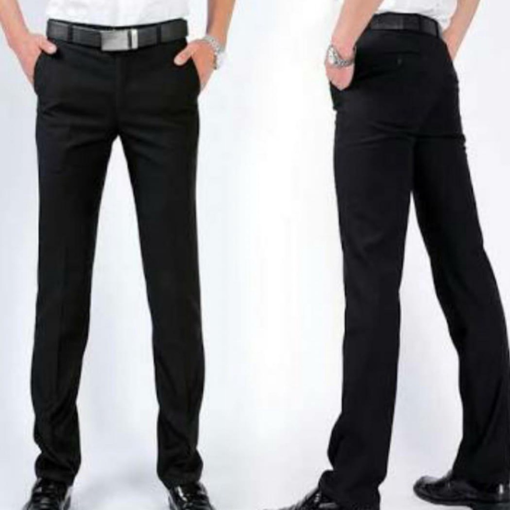 Celana Kerja Celana Panjang Celana Formal Pria Kantor Casual Fashion Pria Celana Pria Celana Chino Pria Formal Modern Slim Fit Panjang Hitam