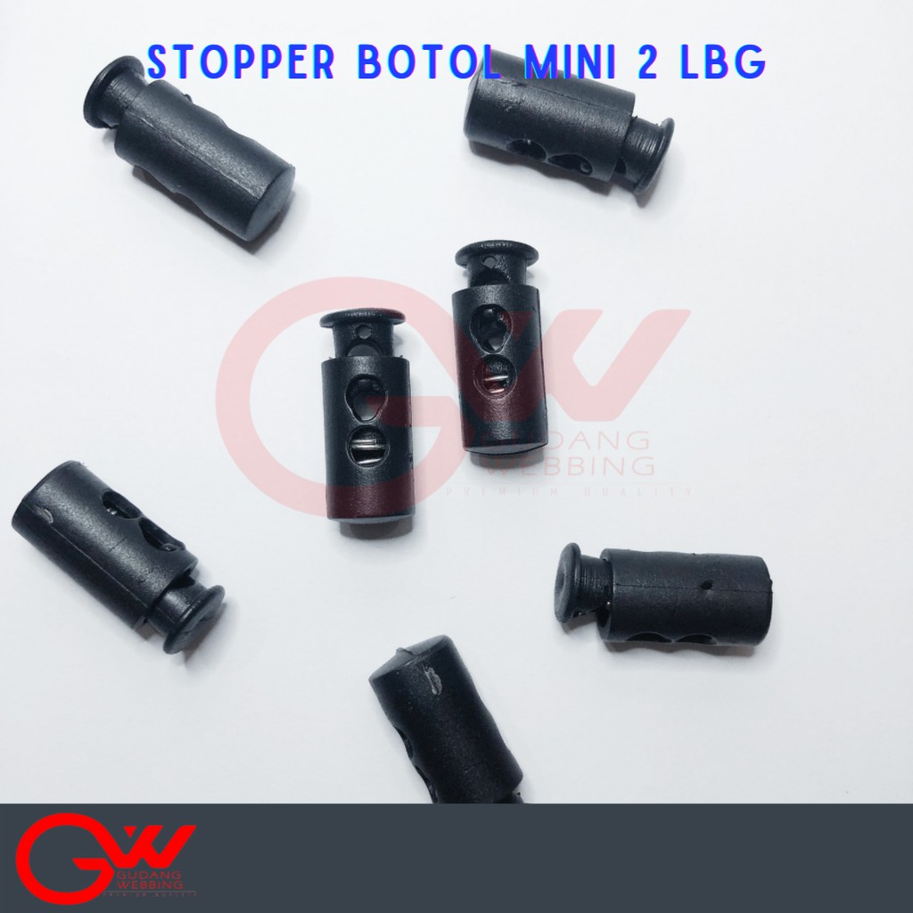 Stopper Tali Kur / Stopper BOTOL MINI 2 LUBANG Acetal (100pcs)