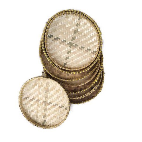 Nampan tempat tumpeng anyaman bambu 42cm / tempat kue / tampah / eblek