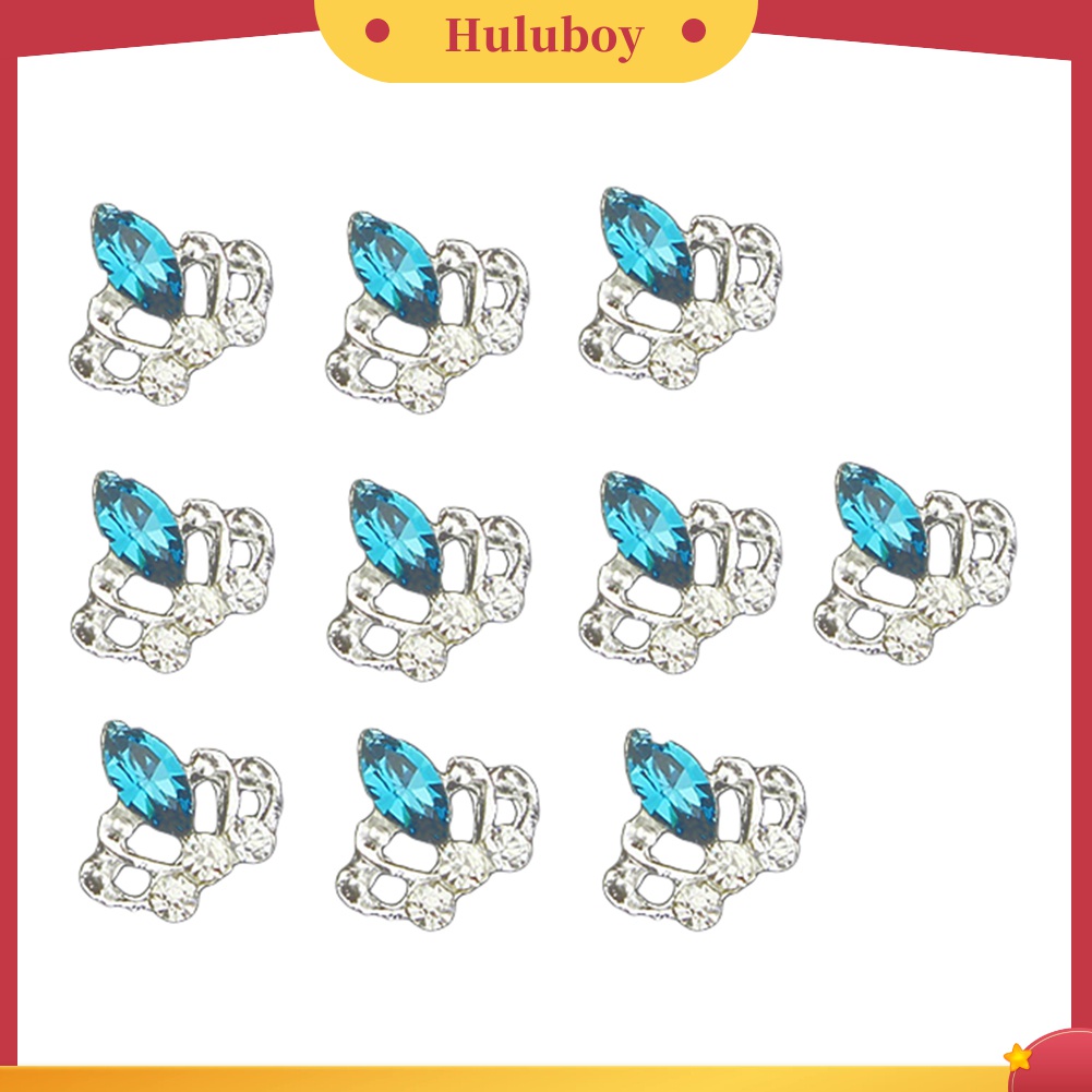 Huluboy Huluboy♡ 10pcs Berlian Imitasi Bentuk Mahkota 3D Untuk Dekorasi Manicure Charms