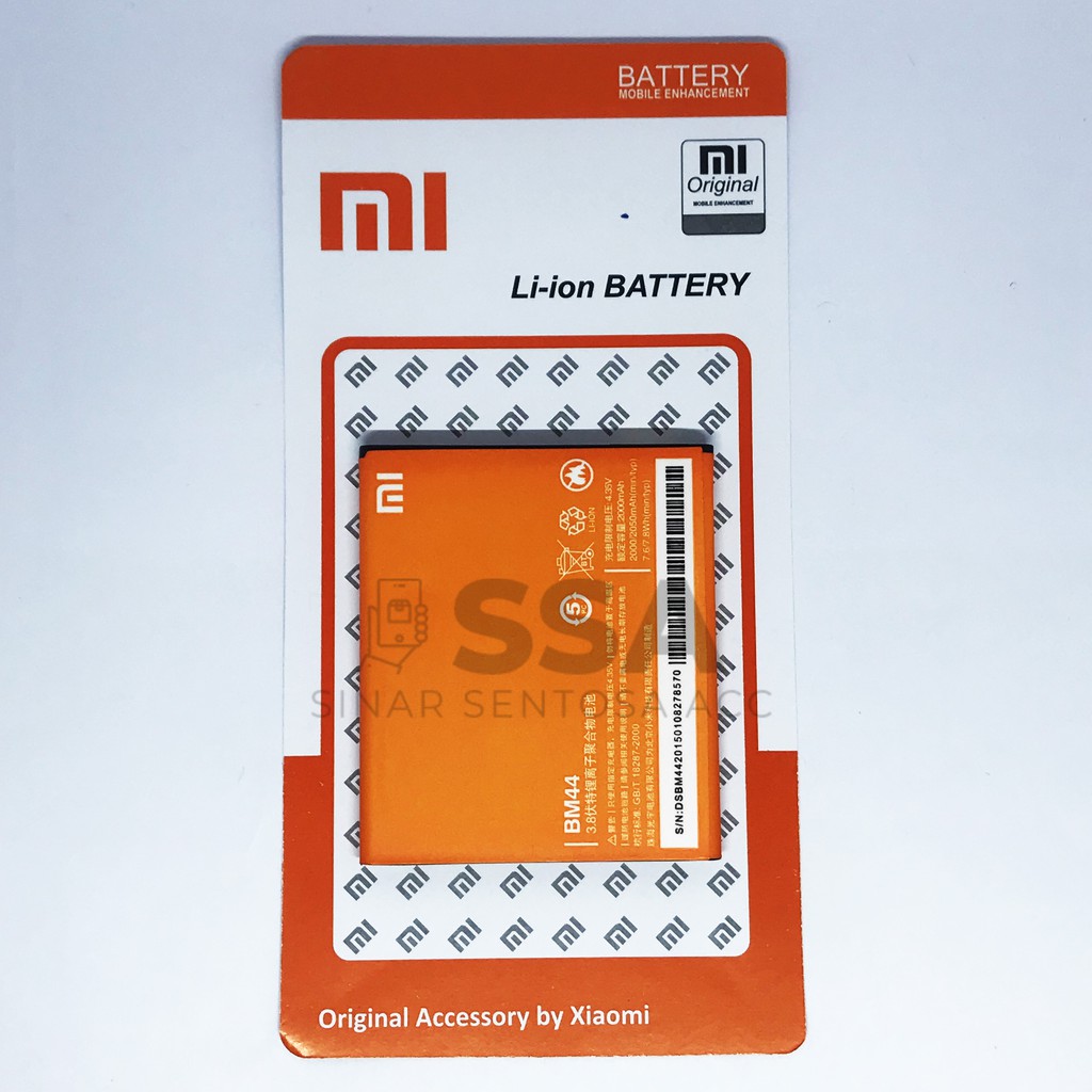 Baterai Original Xiaomi Redmi 2 2s Prime Pro BM44 BM 44 Battery Batre Batrai OEM Bergaransi