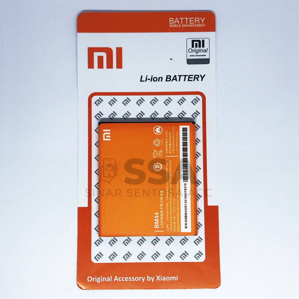 Baterai Original Xiaomi Redmi 2 2s Prime Pro BM44 BM 44 Battery Batre Batrai OEM Bergaransi