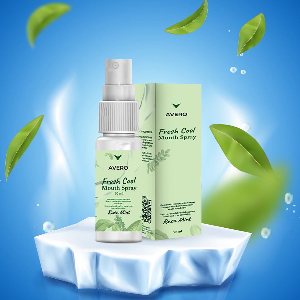 AVERO Fresh Cool Mouth Spray - BPOM Parfum Mulut, Pengharum Mulut &amp; Penyegar Mulut