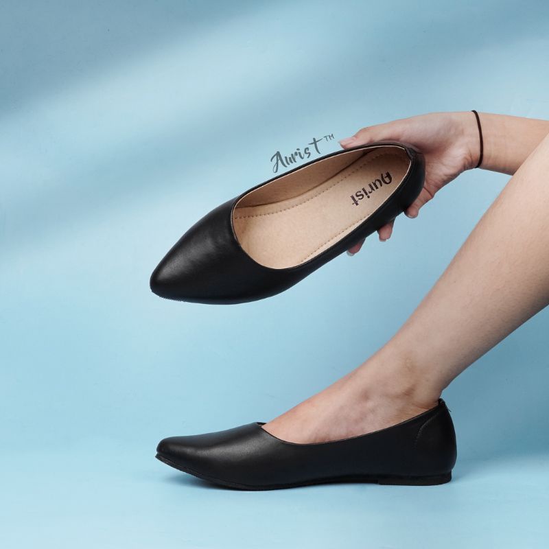 AURIST - Yolli Flatshoes Wanita Kerja Sol Karet RJ-03