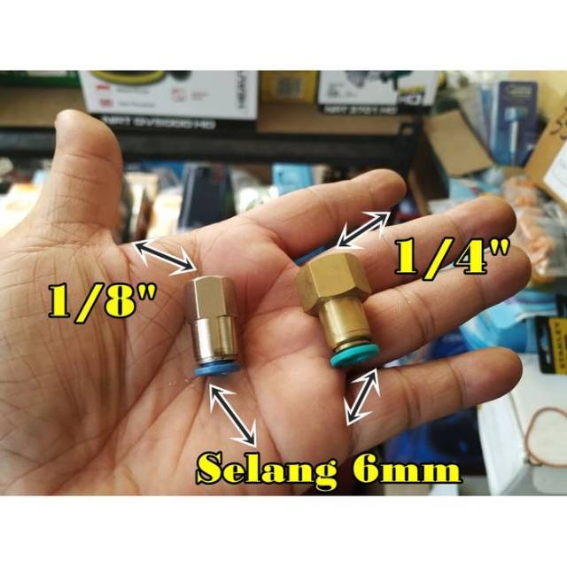 Nepel Selang Female 6mm Drat Dalam Nepel Kompresor Pen Brush Spray Gun