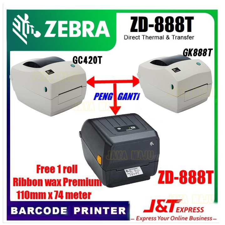ZD888T | ZD 888 T | ZD 888T ZD888 ZD 888 ZD-888 GK888 203 DPI PRINTER BARCODE ZEBRA | BERGARANSI