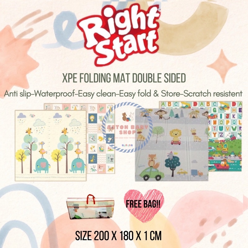 Right Start XPE Folding Playmat Karpet Lipat Anak Playmat lipat