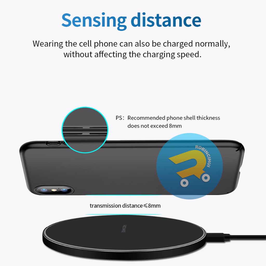 Wireless charging 10W Universal / wireless charger 10W Fast Charging Led Ring indikator  Qc 3.0