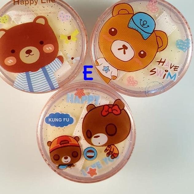 TERBAIK Tempat Bedak Tabur Mini Cartoon Loose Powder Case Wadah Travel ✔✔