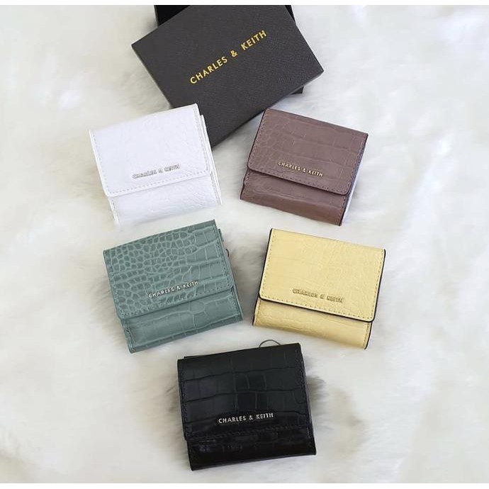 Dompet Perempuan Mini Murah CK Ch*rles n Keith 589 Wallet Croco Ori