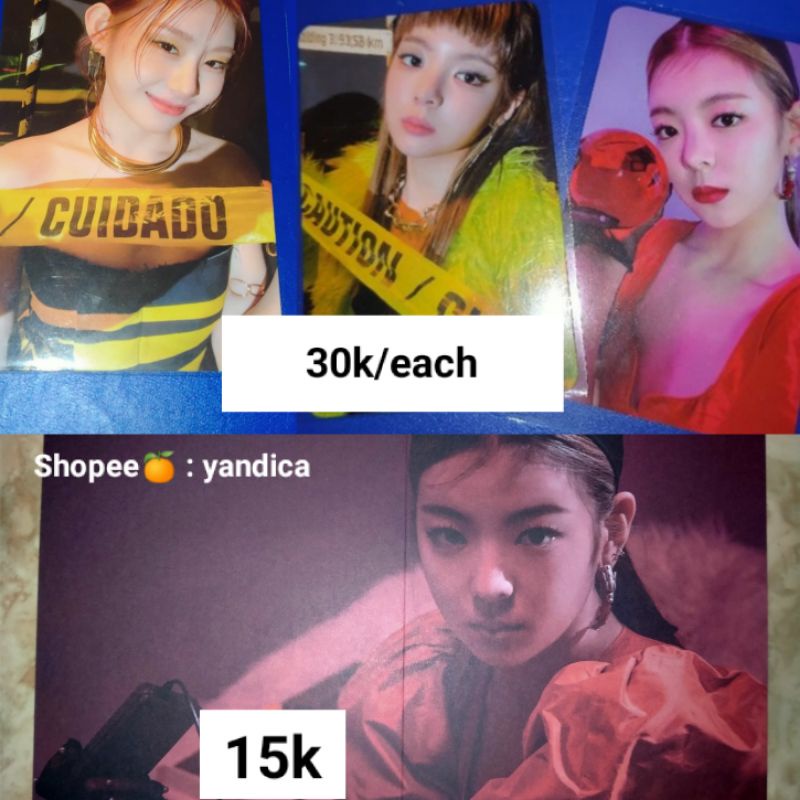 Photocard official Chaeryeong Lia garpol & krystal ITZY Guess Who