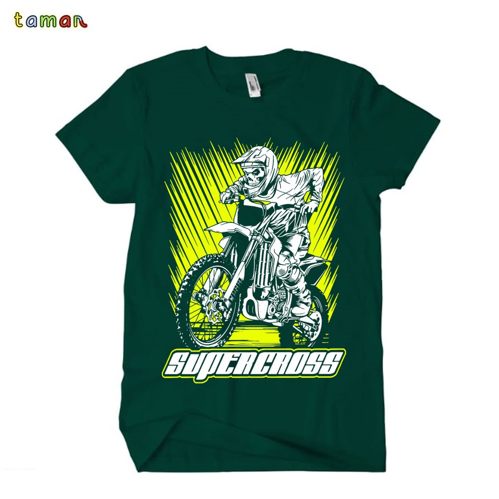 baju kaos distro anak unisex laki laki perempuan Hijau 5 Motocross MOTOR TRAIL