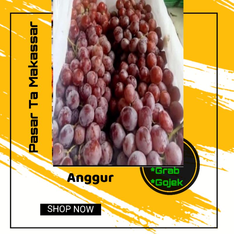 

Buah Anggur per 500 gram/ Pasar Buah Online Makassar /Pasar Ta Makassar