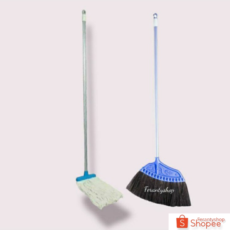 HARGA HEMAT Pel mop dragon dan sapu ijuk hitam dragon