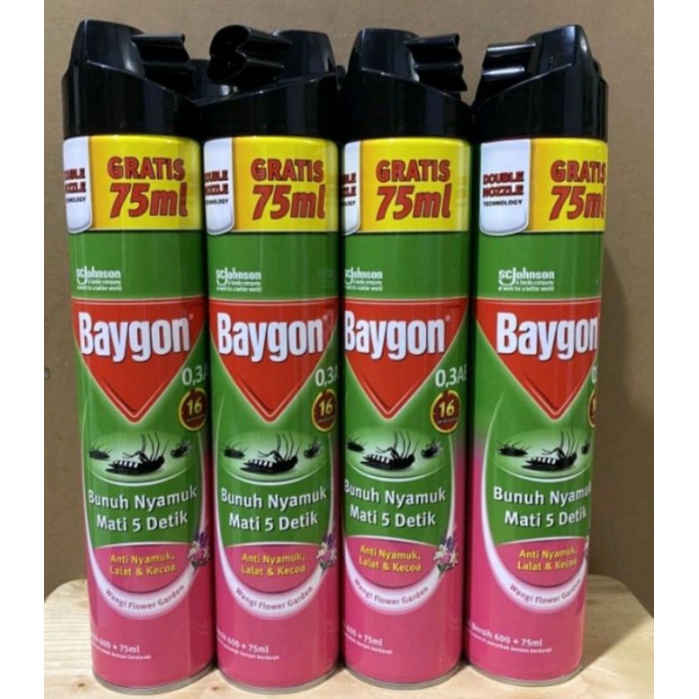 Baygon Aerosol Flower Garden 600 + 75 Ml