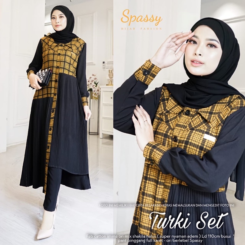 TURKI SET by Spassy /Fashion wanita /baju lebaran 2022