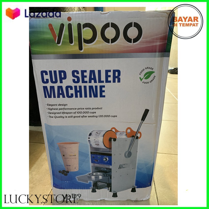Vipoo Cup Sealer Machine V-D9 / Mesin Penyegel Gelas Minuman 12oz sampai 22oz