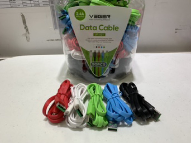 VEGER KABEL DATA MICRO VP-101 / V-101 PER/PCS MICRO DATA CABLE MICRO 2.4A 1M