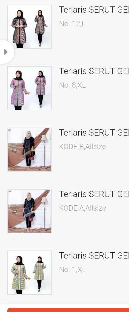 Terlaris Serut Genes Jelita Tunic Navbor Yelbor Whitbor Creambor Tunik Batik Modern Hrb030 Dolbi Dob