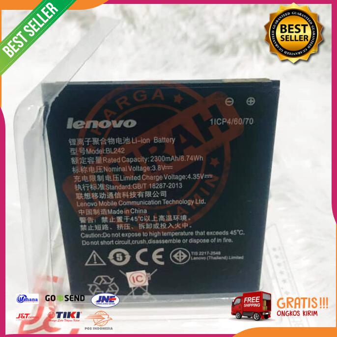 Acc Hp Baterai Lenovo Bl242 A6000 K3 A6000+ A6000 Plus Ori Oem 2300Mah