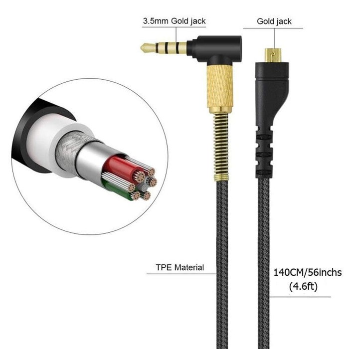 Gaming Cable Replacement for Headphone SteelSeries Arctis 3 5 7 8P