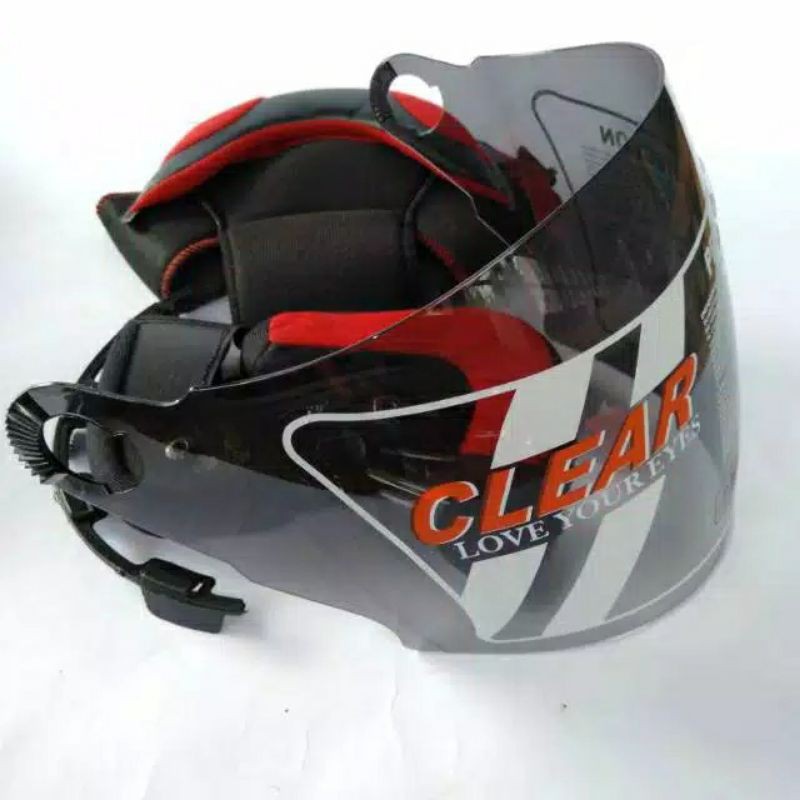 PAKET KACA DAN BUSA HELM KYT 2VISION 2 VISION 2V KOMPLIT MURAH PREMIUM KACA ORI MERK CLEAR