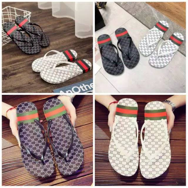 (SD5) Sandal Wanita Spons Motif GC Sandal Korea