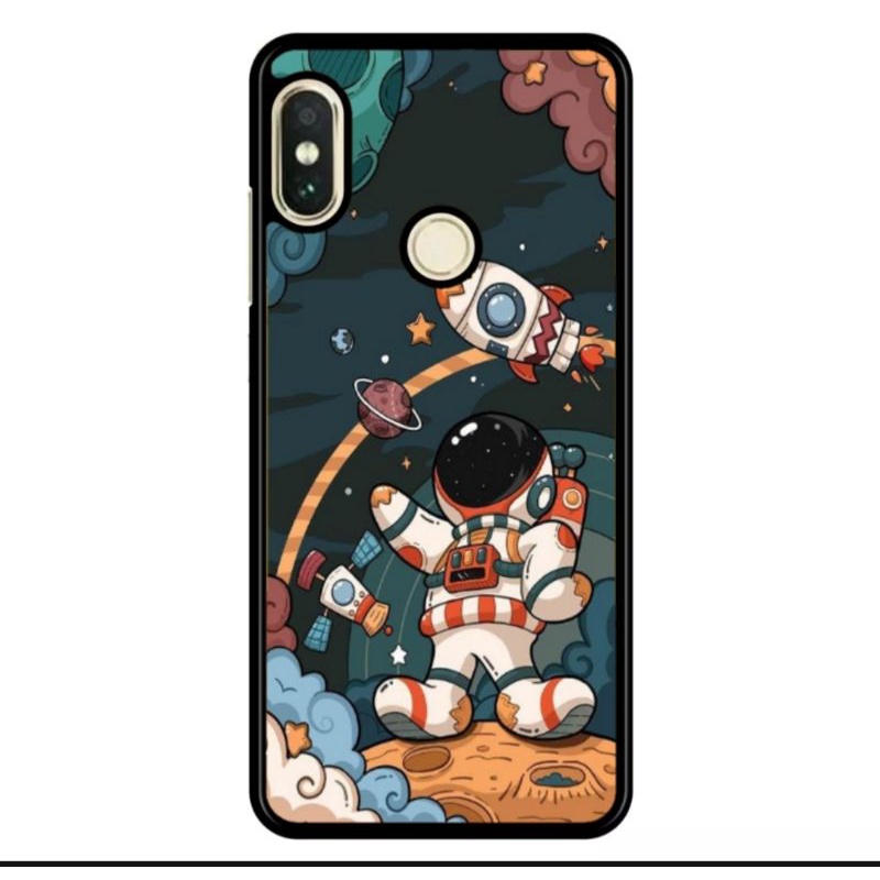 Ax Case Custom Xiaomi Redmi Note 7, Redmi 7, MI A2 Lite, MI A2 Fashion AesThetic Astronot Series Pre